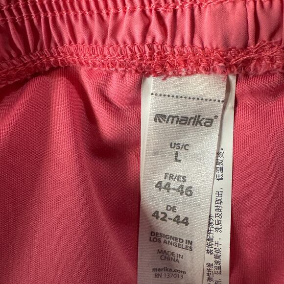 Marika Large Lilian Pleated Shorts Stretch Lined Flyaway Pull-On Pocket Pink New - Picture 6 of 8